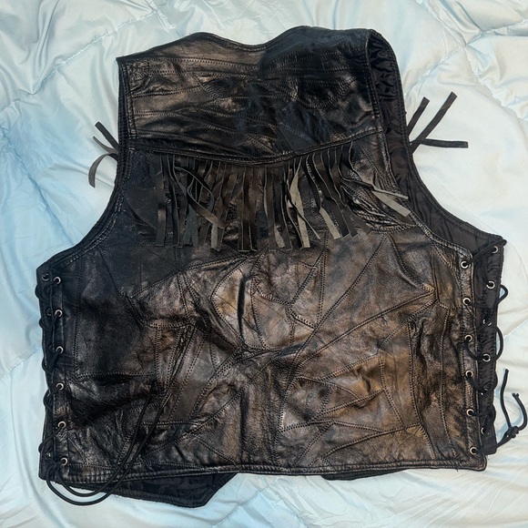Navarette leather company fringe vest size medium/Large - Picture 3 of 6